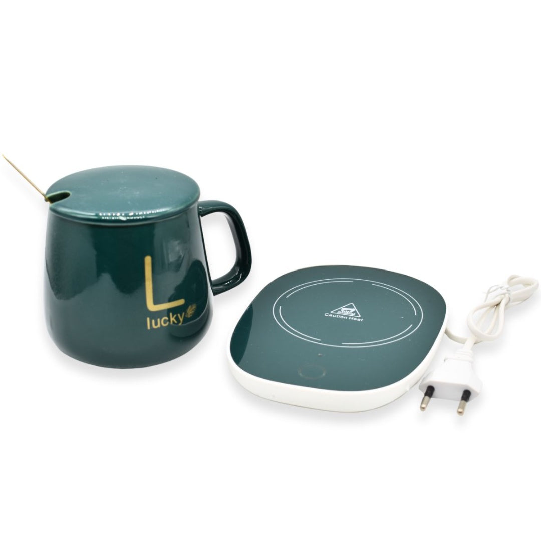 Taza de Cerámica con Base Calentadora 16W - Mantiene la Temperatura