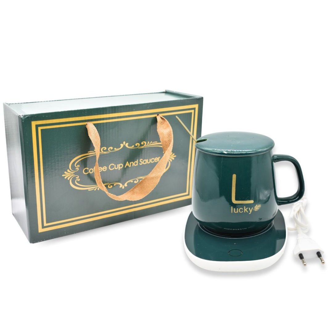 Taza de Cerámica con Base Calentadora 16W - Mantiene la Temperatura