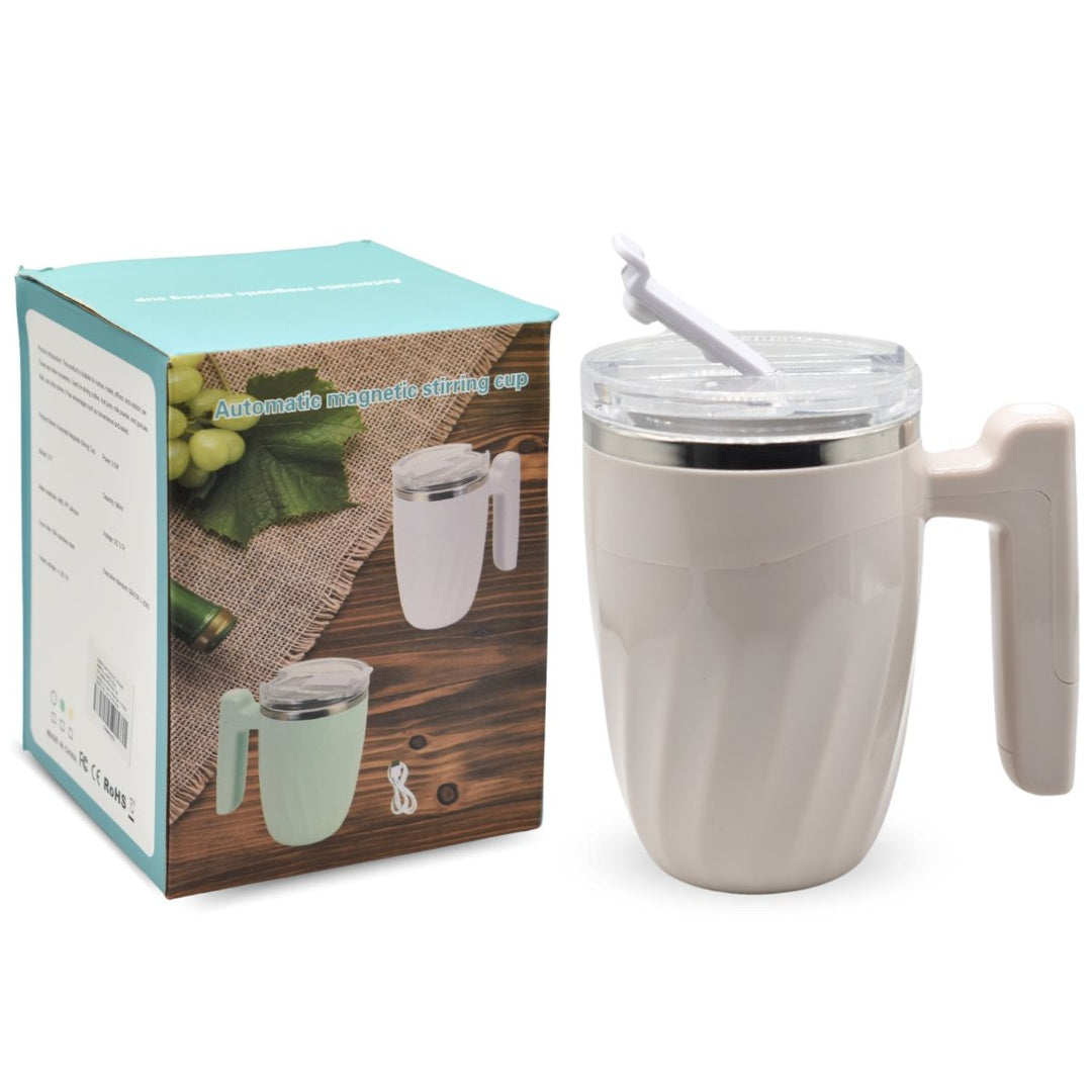 Taza Térmica Auto Revolvedora con Mango 380ml - Recargable USB